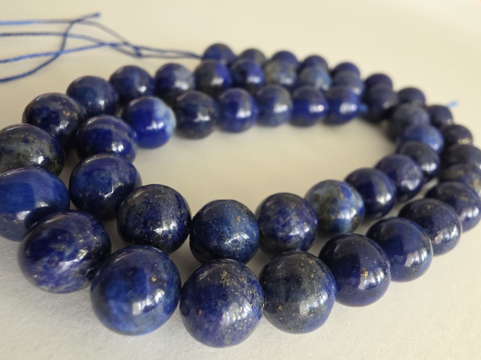 Minerali & Pietre curative: Lapislazuli rund 8mm. Strang – Nuovo e nell'imballaggio originale da Menziken venduto da Mirager 2