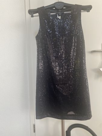 Glitzerndes, schwarzes Party Kleid, Gr. 38 - Neuwertig!