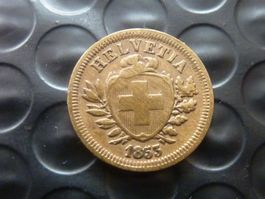 Schweiz 1 Rappen 1853 breites Kreuz  + Vorzüglich +