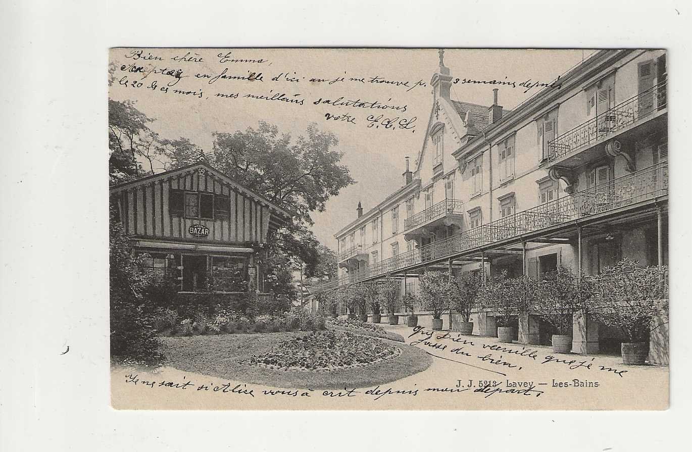 Cartoline postali: Lavey-les-Bains, 1905 – Usato da Spiez venduto da Niesen20