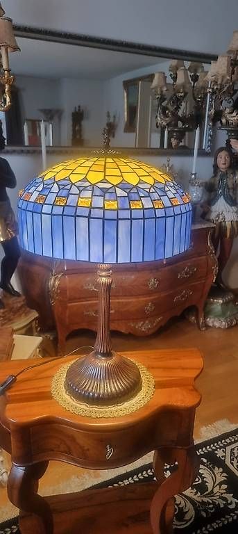 Lampade: Tiffany Lampe in Königlichem Blau – Nuovo (secondo la descrizione) da Kaufdorf venduto da Nati-Nati 4