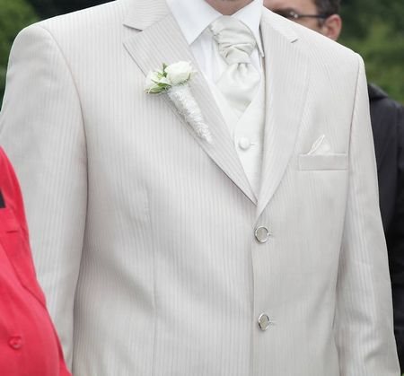Hochzeitsanzug beige/hell Gr. 50
