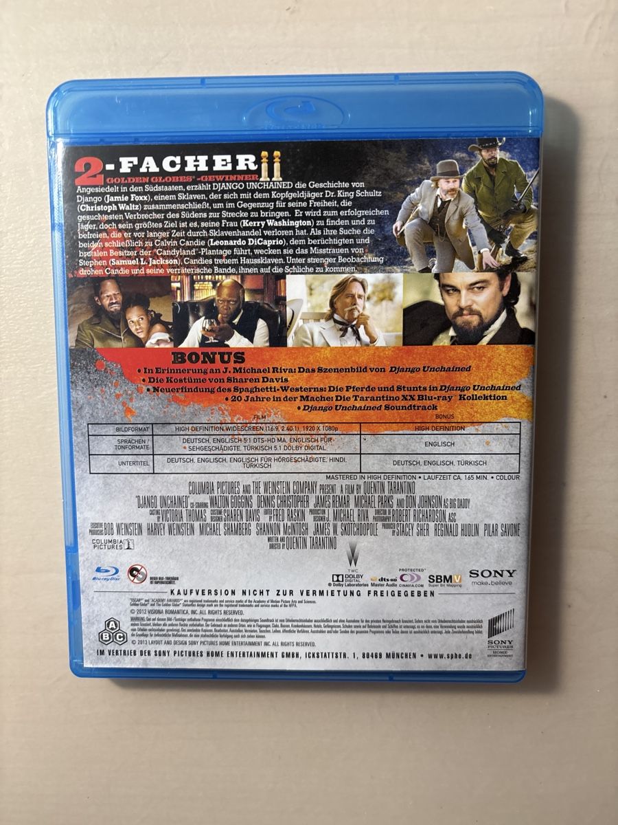 Alle DVDs: Django Unchained Blu-ray - Quentin Tarantino Klassiker! – Gebraucht aus Ruswil von Slivio_ 1