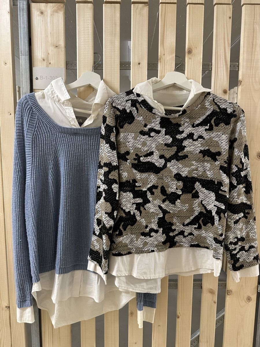 C&A Camicette: 2 Strickpullover mit Hemdeinsatz, Top Zustand, Gr. M – Usato da Dübendorf venduto da Magis_Stuff