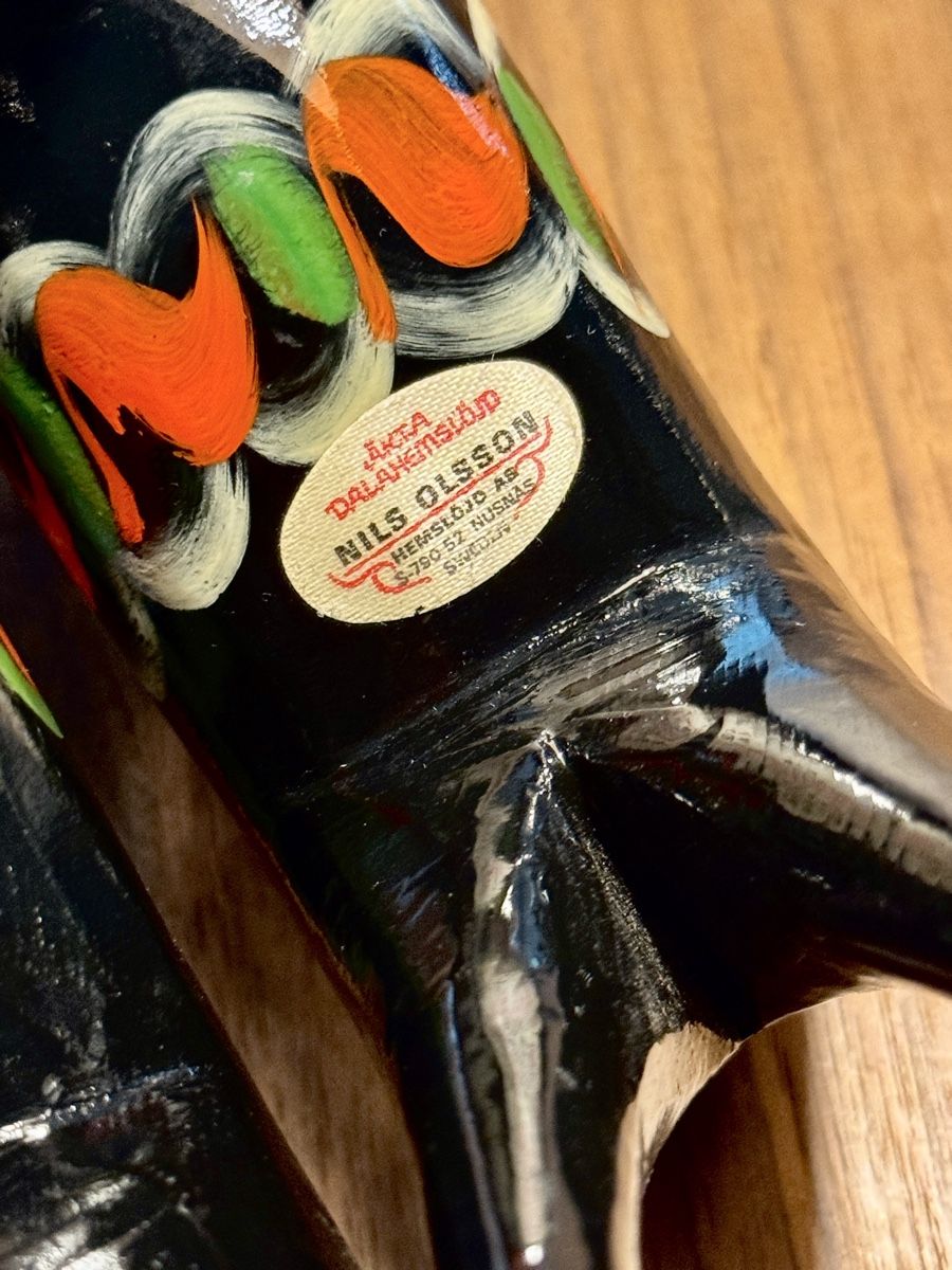 Statuette: Drei Dala -Pferde schwarz, Nils Olsson – Usato da Baar venduto da Freethy 2