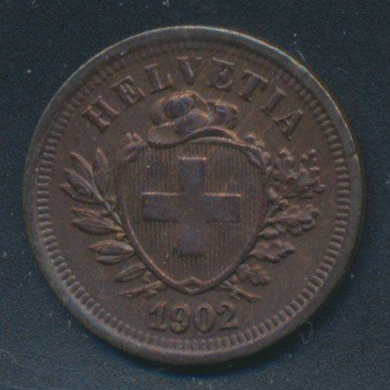 Alle Münzen: 1 Rp. 1902 vz – Gebraucht aus Roggwil BE von Stampdealer3 1