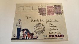 1933 Flug Brief Illustriert PANAIR  Brasilien nach Chur