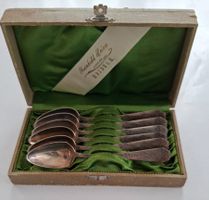 6 Löffel Silber 800 Jugendstil Box Juwelier Reinhold Peters