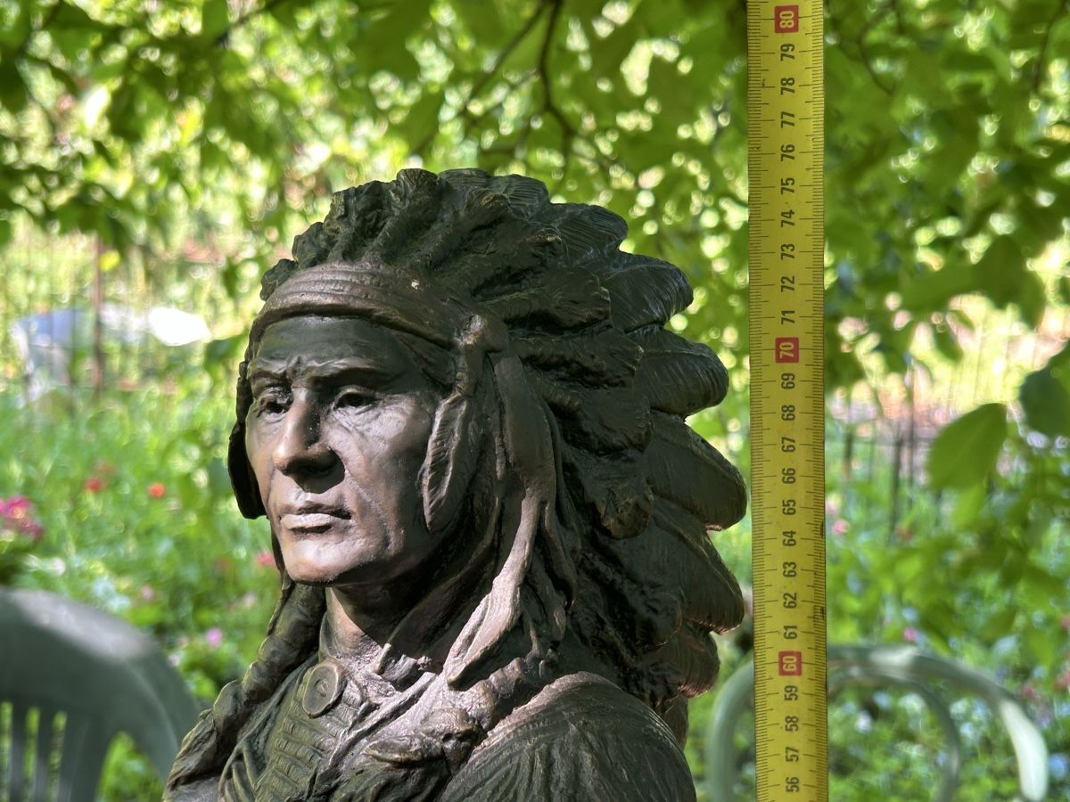 Skulpturen & Statuen: Chef indien bronze  – Gebraucht aus Geneve von Fil1997 8