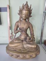 Asiatica Skulptur Bronze Tibetisch Vajrasattva / Buddha?