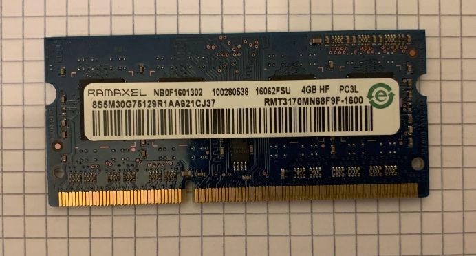 Memory / RAM: 1 x 4GB RAM – Gebraucht aus Lausanne von musk-77 1