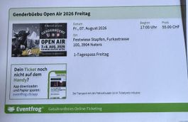 Genderbüebu Ticket für Freitag