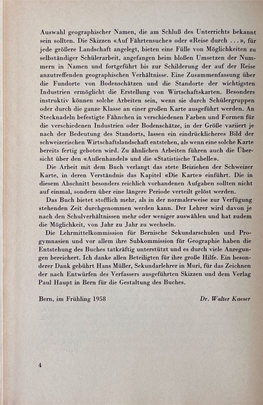 Libri: Geographie der Schweiz 1958 – Usato da Sarnen venduto da Livres 4