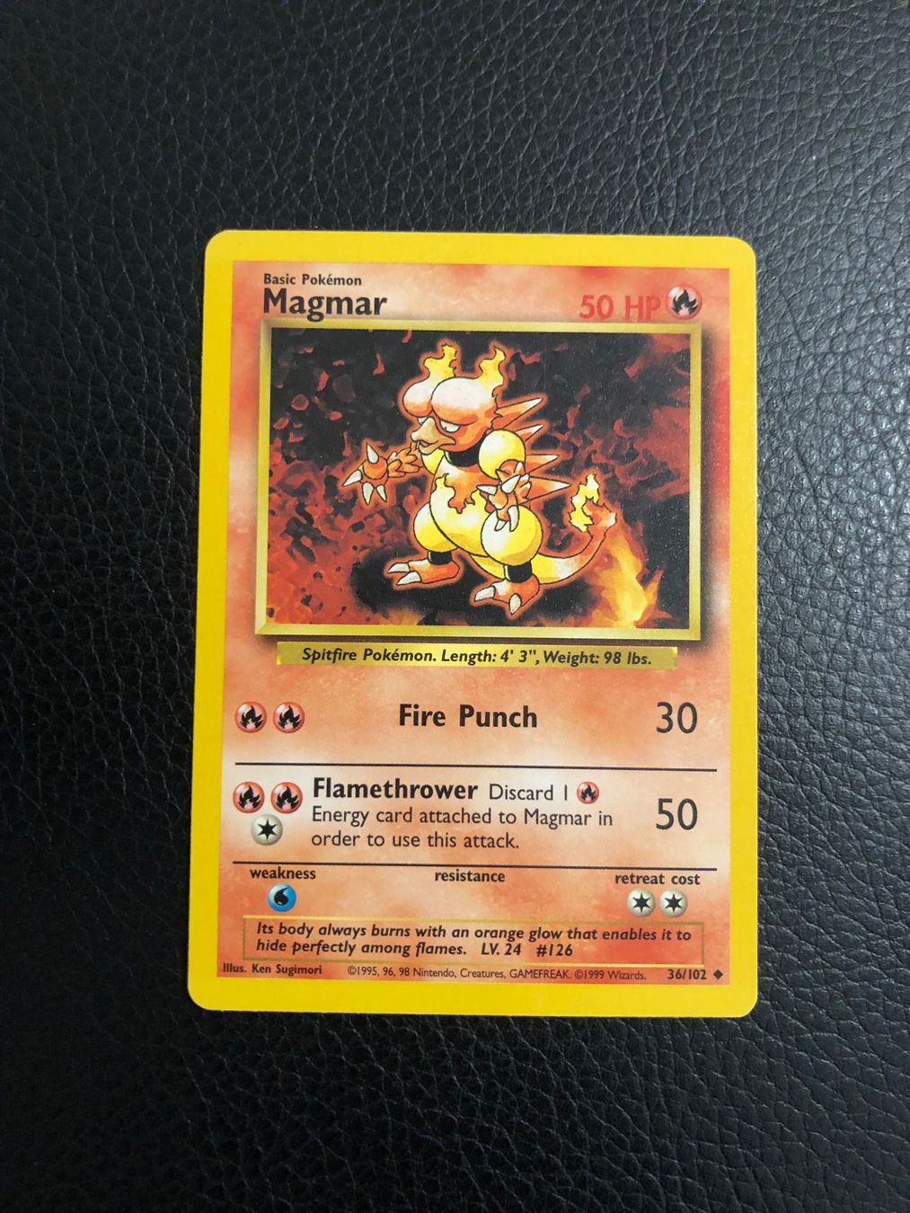 Pokémon Sammelbilder & Trading cards: Base Set Magmar 36/102 Ab 1 – Gebraucht aus Paradiso von Pkmn10
