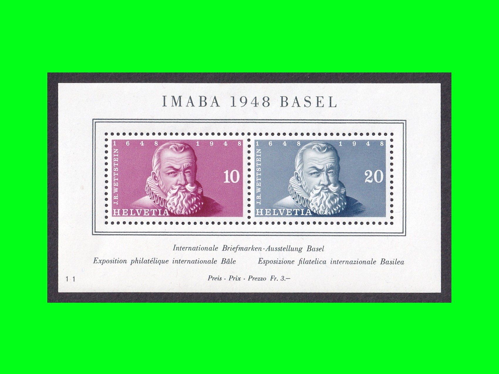 Alle Briefmarken: Block W31 "IMABA Basel" (1948) – Neu (gemäss Beschreibung) aus Dübendorf von chiara48
