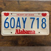 🇺🇸 U.S. Autoschild - Alabama 60AY 718 - ORIGINAL