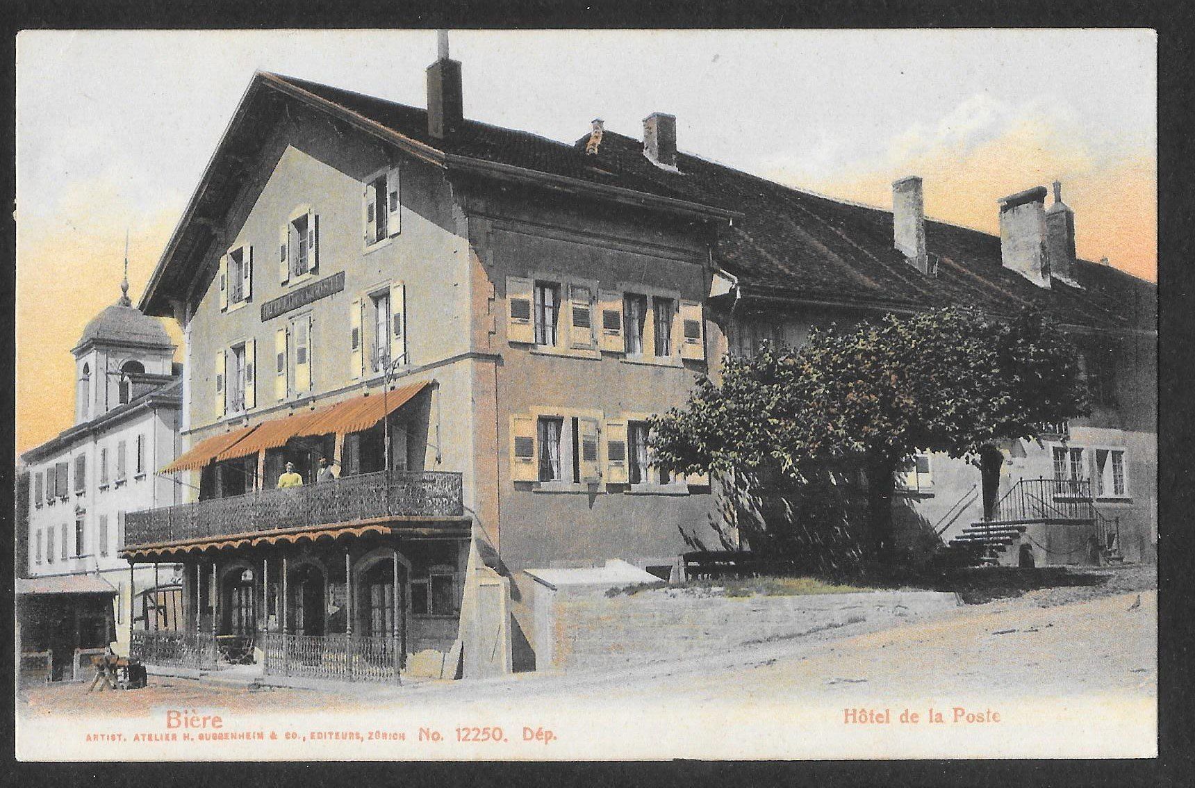 Cartoline postali: Bière Hôtel de la Poste coloriert – Usato da Olten venduto da clotaldi