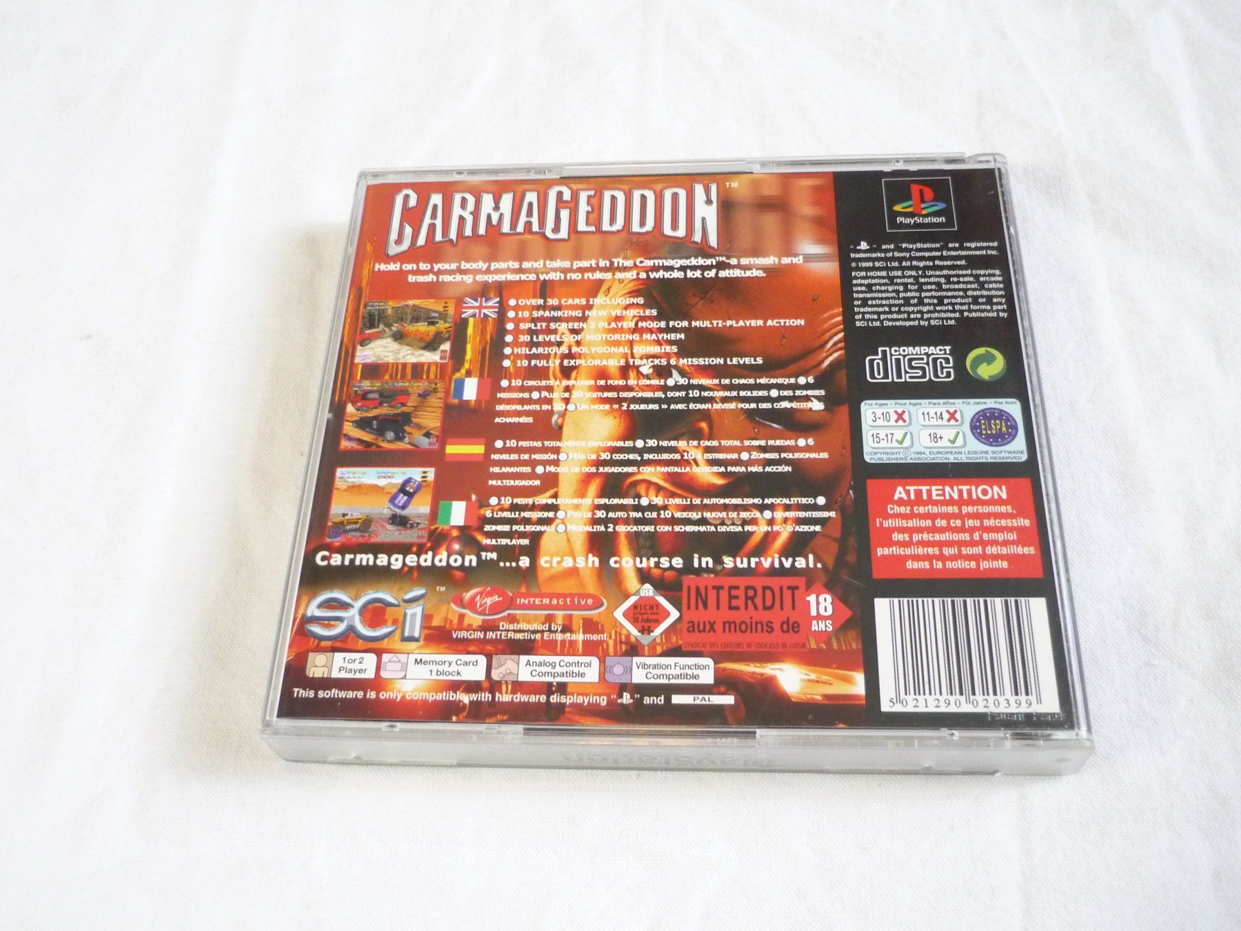 Sony Giochi: Sony PS1 Playstation 1 Game - Carmageddon – Usato da Beringen venduto da Flatretriever 3
