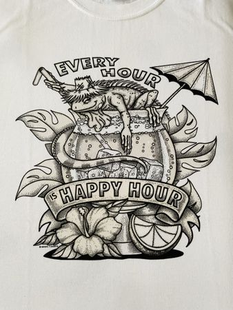 Sommer 🦎 T-Shirt Every Hour is Happy Hour, Grösse 2XL