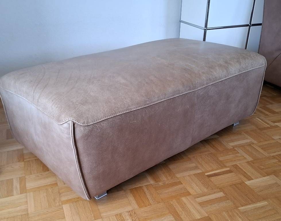 Sofas: Ledersofa mit Hocker von Möbel Pfister – D'occasion à Epsach par adr_2hp7 2