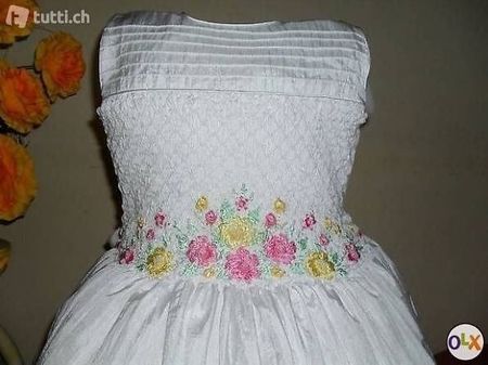 Taft Festliche Blumenmädchen Party Kleid