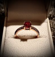 Ring Rotgold Rubin Zirkonia Grösse 54 NEU