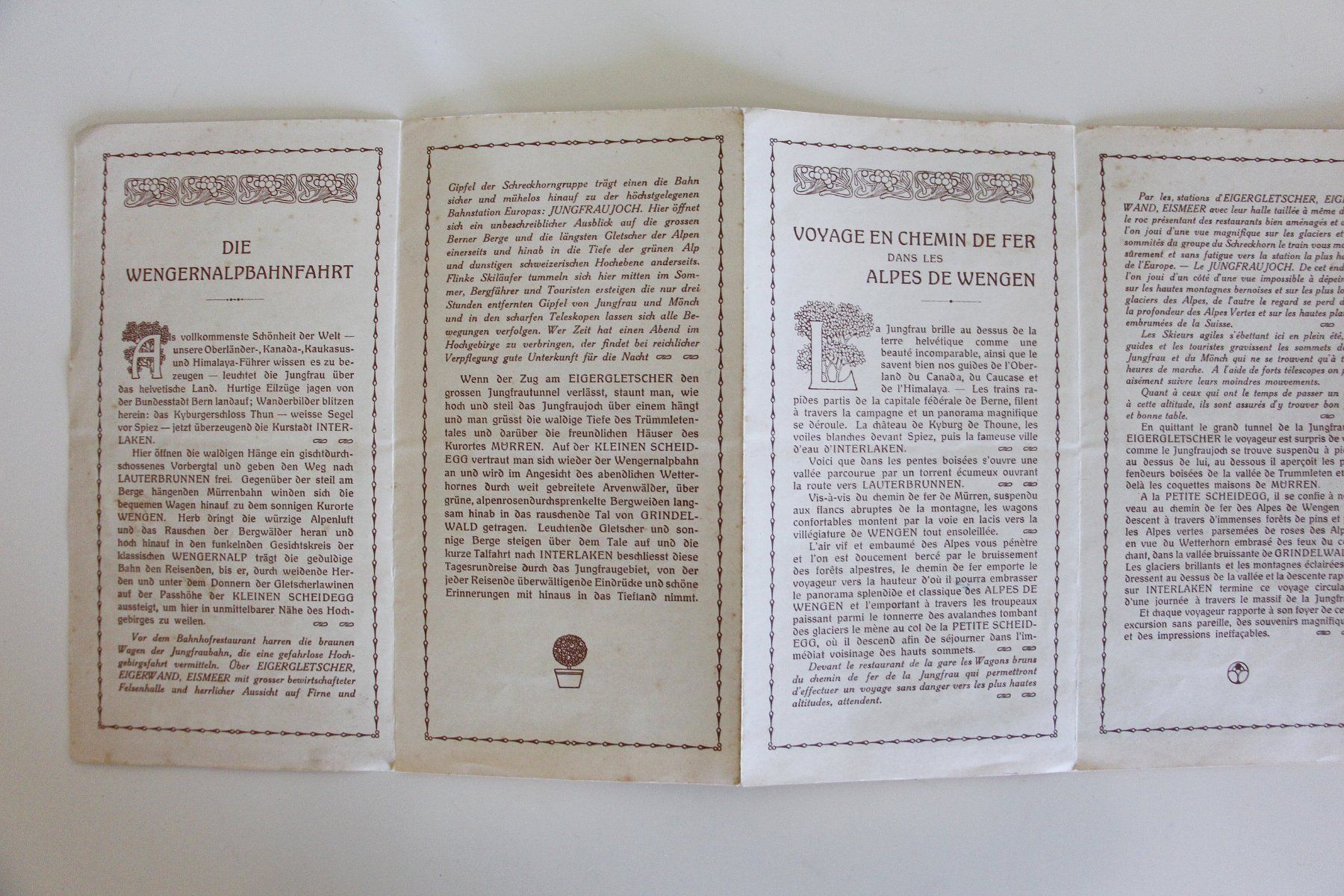 Documenti: PROSPEKT WENGERNALP-BAHN BROCHURE ca. 1910 – Usato da St. Gallen venduto da modernetc 3