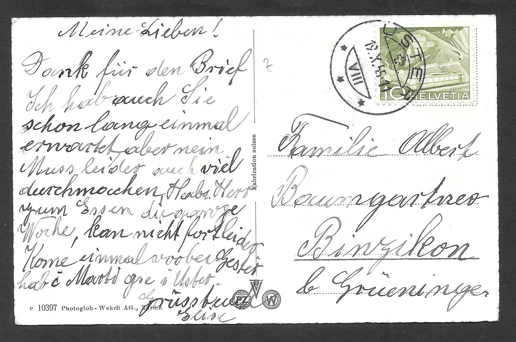 Cartoline postali: Greifensee Teilansicht – Usato da Olten venduto da clotaldi 1