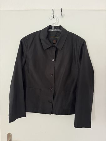 Damen Kurzjacke HARRIS WALLACE schwarz Grösse 6 100% silk