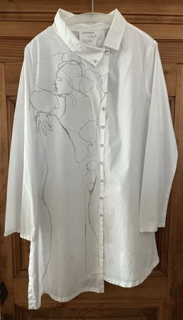 ANNETTE GÖRTZ Longbluse Gr. 38 – Weiss – 100 % Baumwolle 