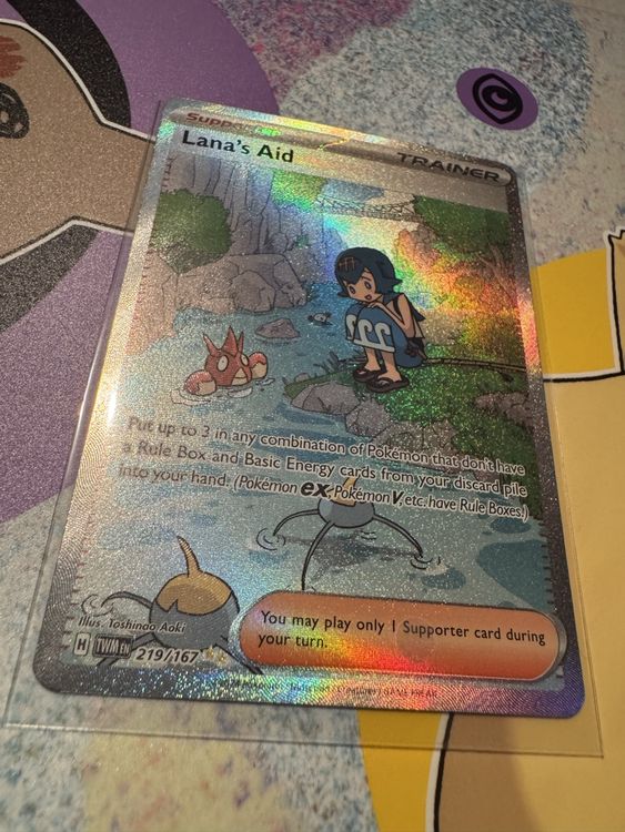 lana's aid pokemon card Pokemon  Lana's Aid 219/167  Twilight Masquerade  Special Illustration  Rare  Supporter  Foil Card : Amazon.co.uk: Toys & Games