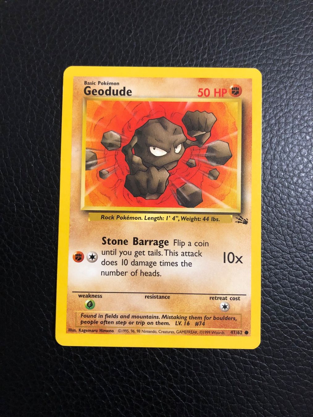 Pokémon Carte collezionabili: Fossil Geodude 47/62 Ab 1 – Usato da Paradiso venduto da Pkmn10
