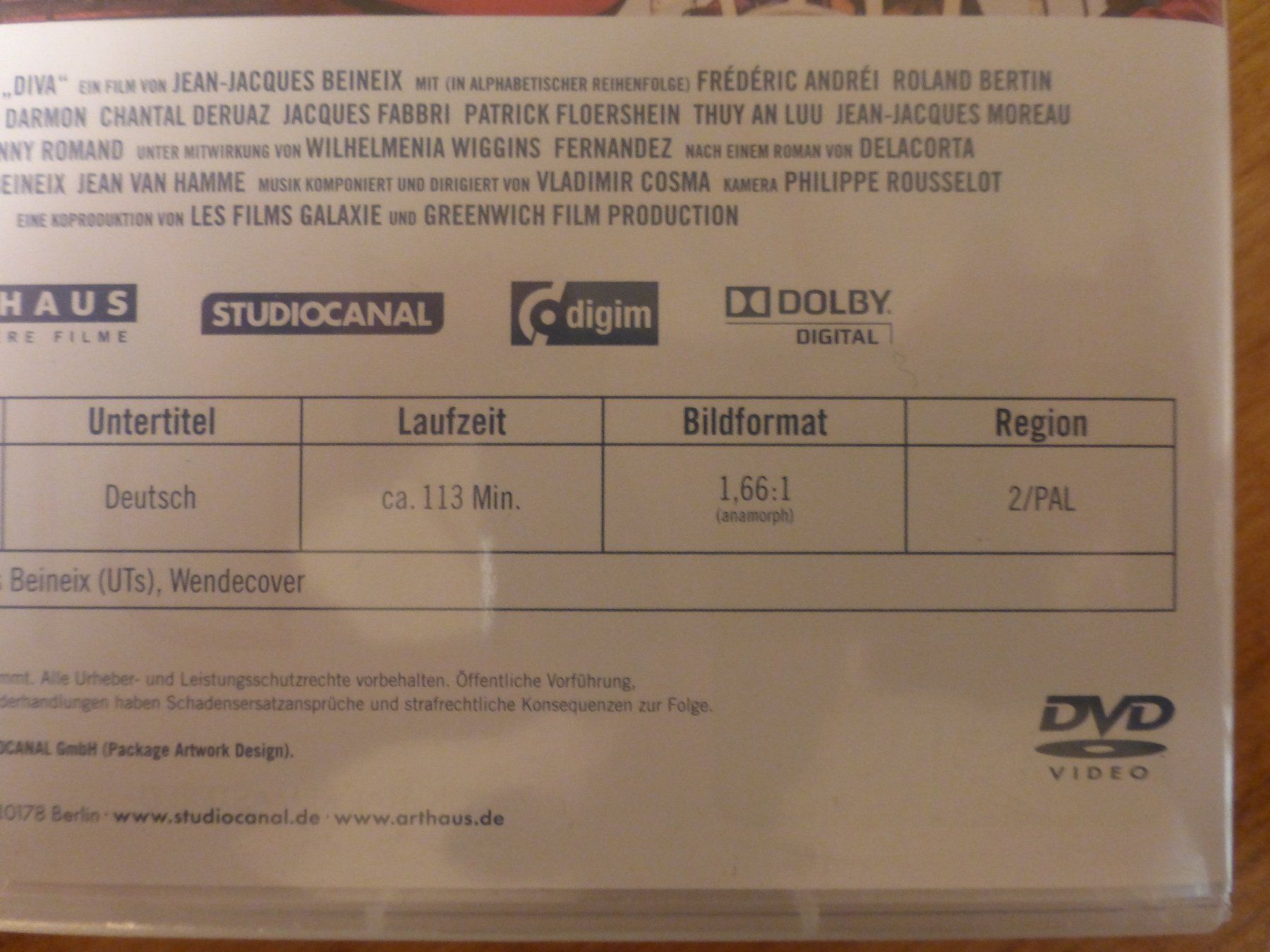 Tutti i DVDs: Diva Thriller DVD – Usato da Zumikon venduto da psisound 4