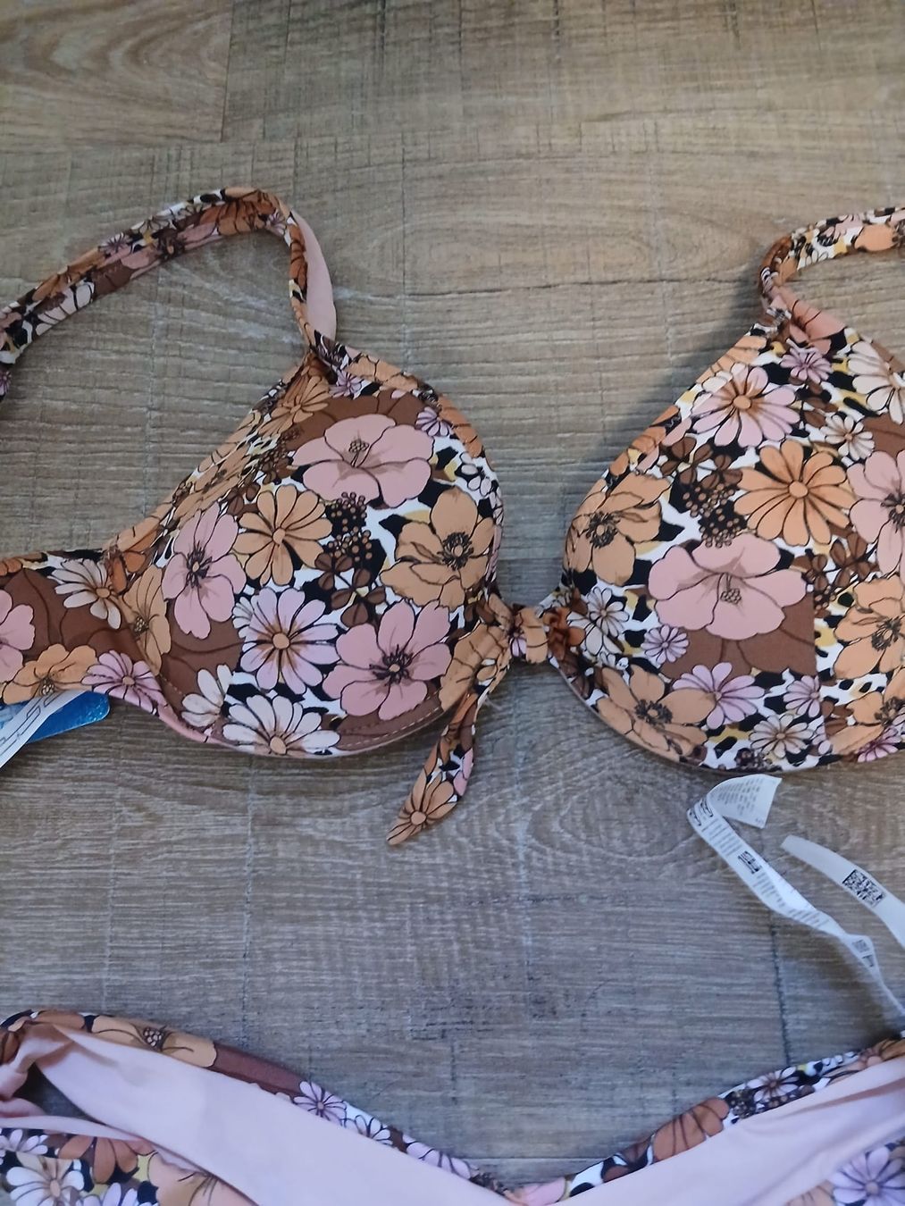 Tezenis Costumi da bagno & Bikini: Bikini Blumenmuster braun-pink Grösse 38 – Nuovo (secondo la descrizione) da Balsthal venduto da Leila_Luna 3