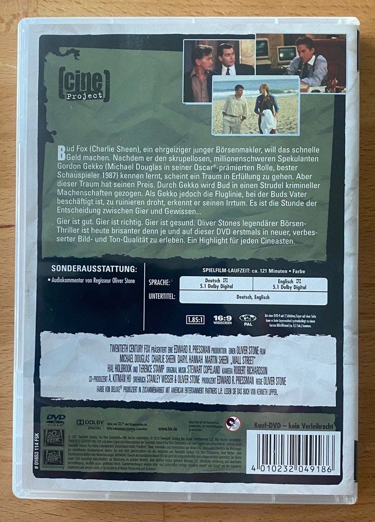 Tutti i DVDs: DVD - Wall Street – Usato da Winterthur venduto da Secondhand-Family 2