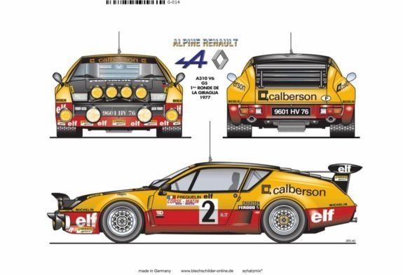 Insegne: Blechschild-RENAULT ALPINE A 310 V6 - 1977 – Nuovo e nell'imballaggio originale da Rupperswil venduto da big-one-sale