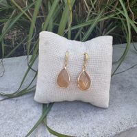 Wow: 14k vergoldete Ohrhänger/stecker CITRIN