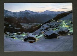 AK Winterabend auf Bettmeralp