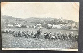 ANSICHTSKARTE TRUPPENZUSAMMENZUG 1905 BEI WORB