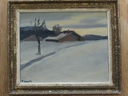 Florian Campiche (1910-2002)  Ferme en hiver