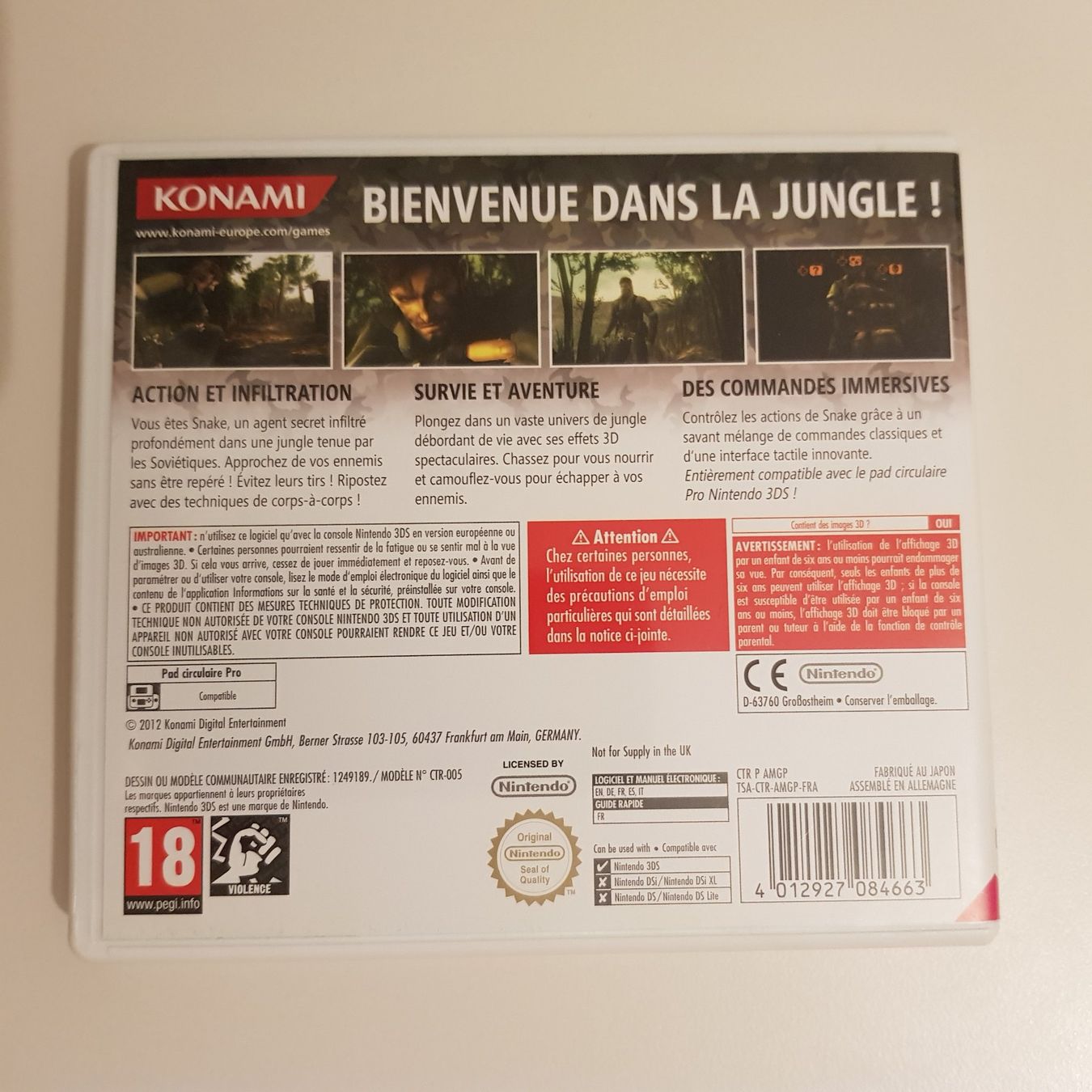 Nintendo Spiele: Metal Gear Solid - Snake Eater 3D /3DS – Gebraucht aus Münchenstein von 2DGames 1