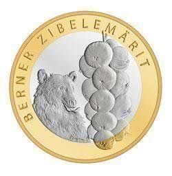Tutti le monete: 10 Franken Berner Zibelemärit / neu – Nuovo e nell'imballaggio originale da Laufen venduto da Sunjupite7 3