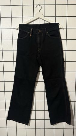 Wrangler Black Jeans W27 Straight Leg Denim Pants