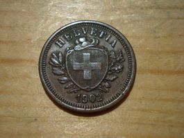 (H3) 1 Rappen 1902 VZ