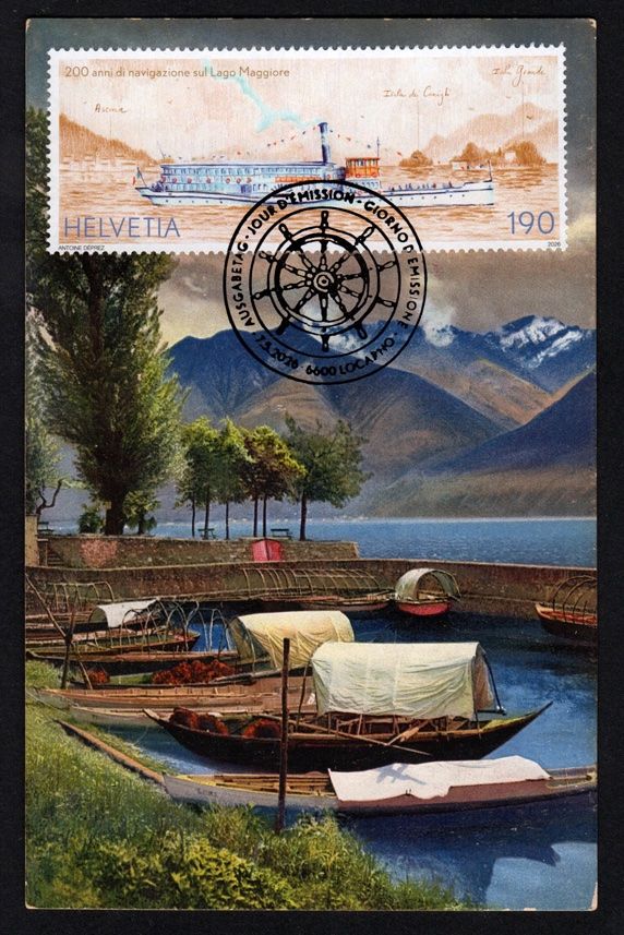 Alle Briefmarken: Maximumkarte Schifffahrt Lago Maggiore - Locarno – Neu (gemäss Beschreibung) aus Dottikon von haeusibuh5