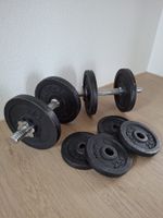 Kurzhantel Set mit Scheiben 4 x 5kg und 4 x 2.5kg