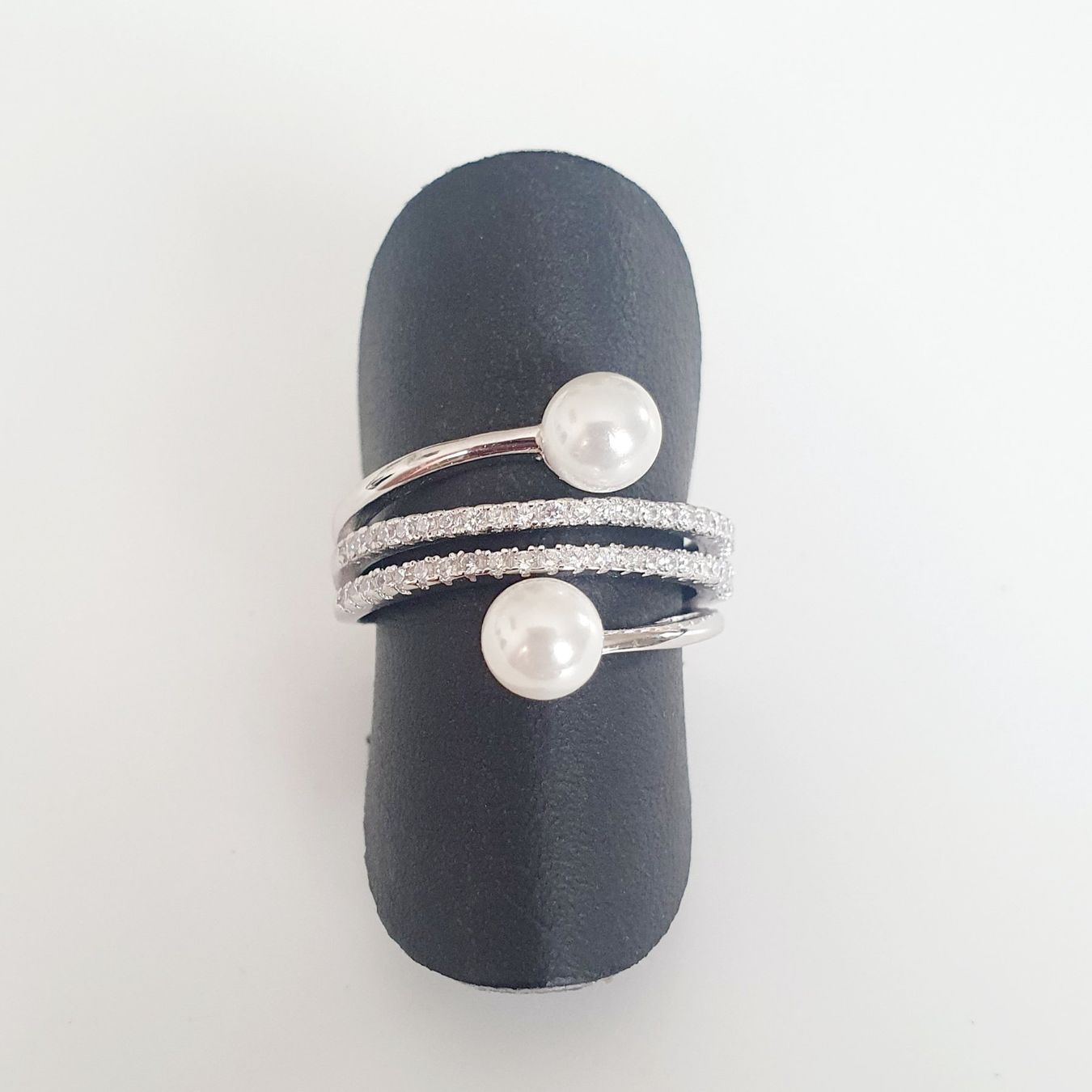 Ringe: Elegante Silberring 925  mit  Perlen, 16,4 mm Neu – Neu (gemäss Beschreibung) aus Kreuzlingen von Wunderkiste123