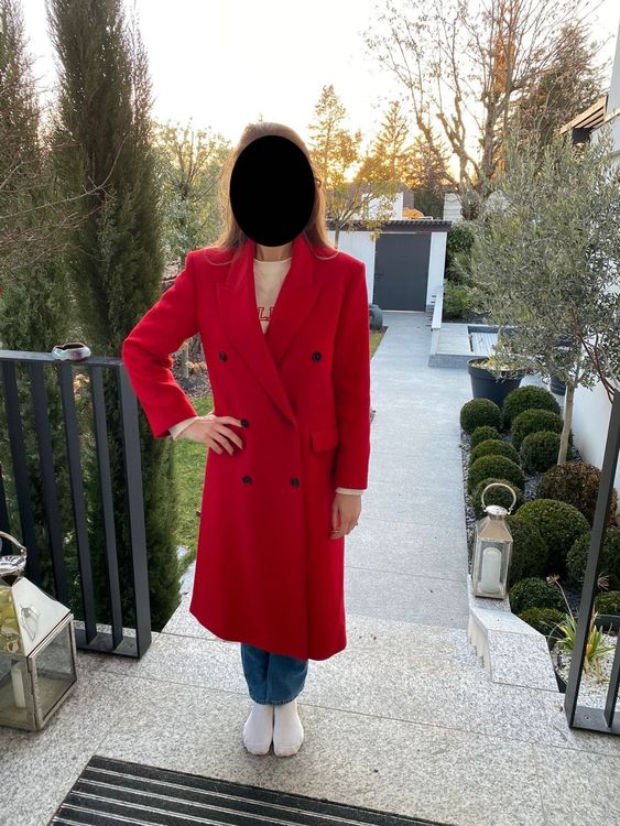 Manteau discount rouge zara