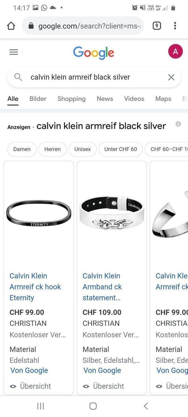 Calvin Klein Bracciali & Braccialetti: CALVIN KLEIN Armreif NEU – Usato da Winkel venduto da Glamour4You 8