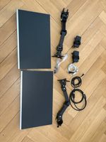 Zwei Monitore mit zwei Monitorhalterungen gebraucht